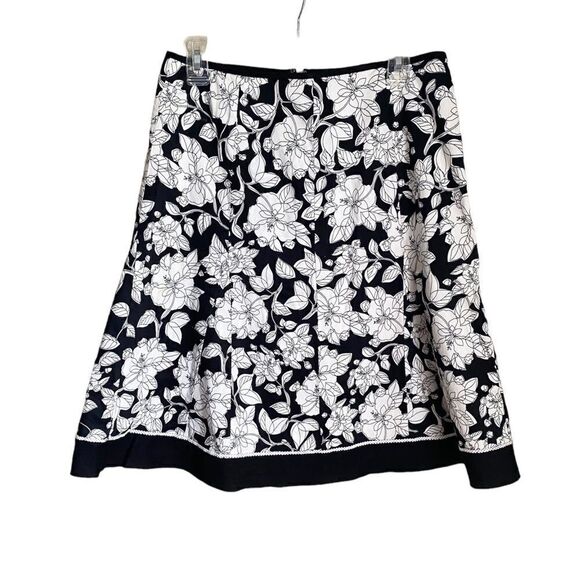 Dress Barn Dresses & Skirts - Dress Barn Skirt Black White Floral 8